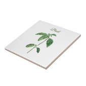 Basil Herb Greenery Kitchen Culinary Green Rustic Tegeltje (Zijkant)