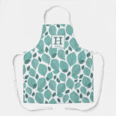 Basil Herb Leaf Pattern Botanical Monogram Schort (Voorkant)