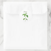 Basil Herbs Waterverf Keuken Groen Rustiek Ronde Sticker (Tas)