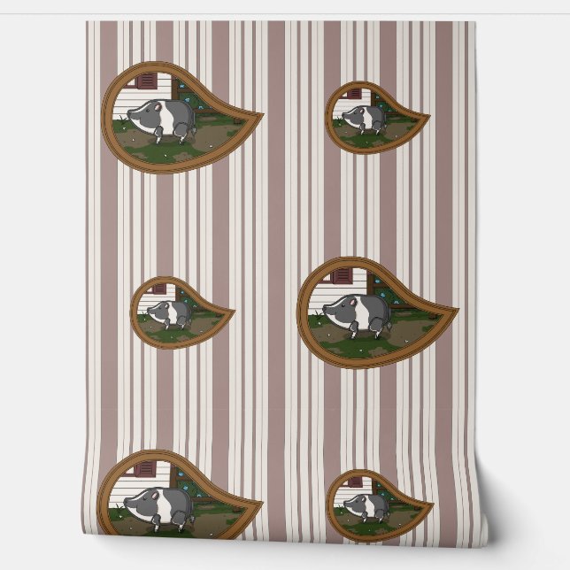 Basil het varken behang (Afrollen)