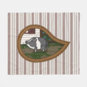 Basil het Varken Fleece Deken (Voorkant (Horizontaal))