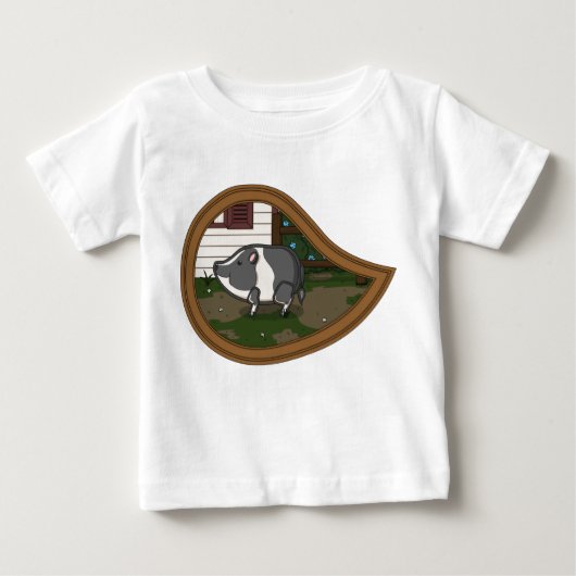 Basil het Varken Kind en Baby Light Shirt (Voorkant)