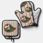 Basil het varken ovenwant & pannenlap set (Voorkant / Achterkant)