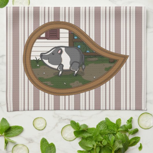 Basil het varkenshanddoekje theedoek (Gevouwen)