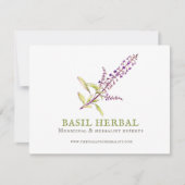 Basil kruidengeneeskunde informatiekaart (Voorkant)