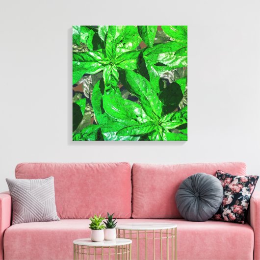 Basil laat foto kunst verpakt canvas (Insitu (Woonkamer))
