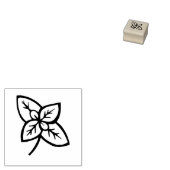 Basil Leaves Herb Gardening Vegetable Lino-cut Rubberstempel (Gestempeld)