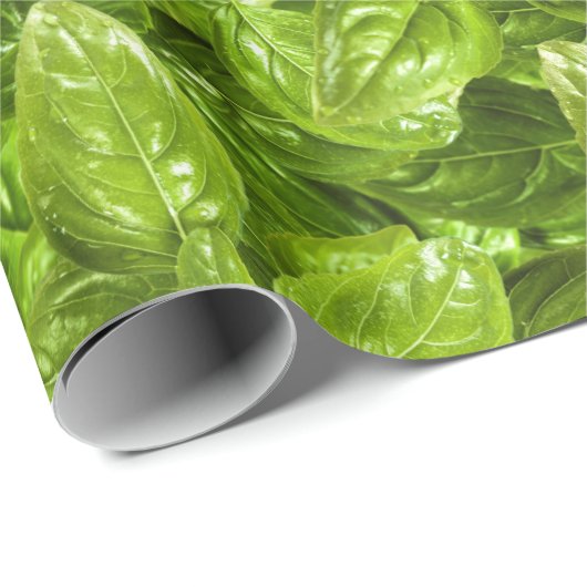 Basil Leaves Pattern Cadeaupapier (Rol Hoek)