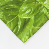 Basil Leaves Pattern Fleece Deken (Hoek)