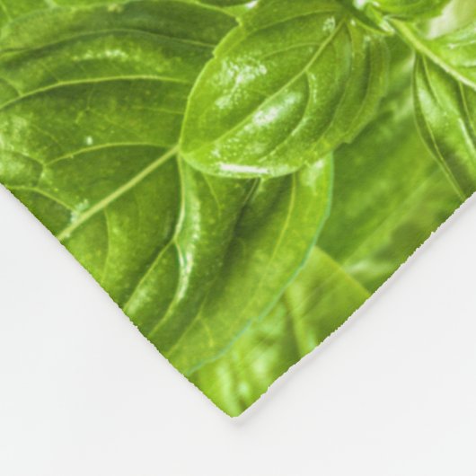 Basil Leaves Pattern Fleece Deken (Hoek)