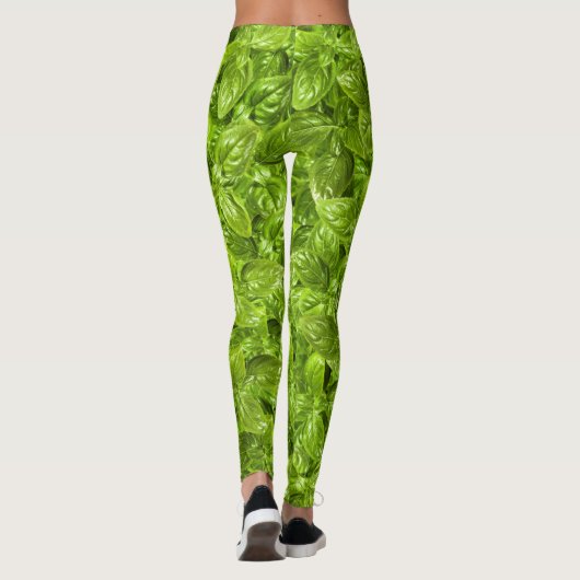 Basil Leaves Pattern Leggings (Achterkant)