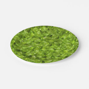 Basil Leaves Pattern Papieren Bordje