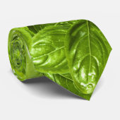 Basil Leaves Pattern Stropdas (Opgerold)