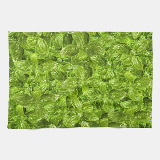 Basil Leaves Pattern Theedoek (Horizontaal)