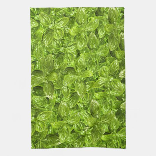Basil Leaves Pattern Theedoek (Verticaal)