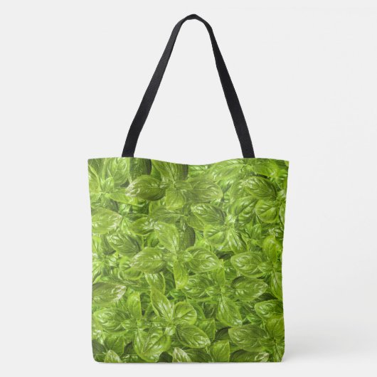 Basil Leaves Pattern Tote Bag (Achterkant)