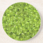 Basil Leaves Pattern Zandsteen Onderzetter (Voorkant)