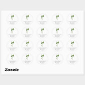 Basil Memorial Funeral Seed Packet Ronde Sticker (Vel)