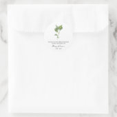 Basil Memorial Funeral Seed Packet Ronde Sticker (Tas)