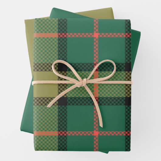 Basil & Oregano Wrapping Paper Flat Sheet Set of 3 (In situ)