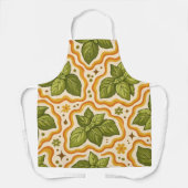 Basil Pattern Kitchen Apron Schort (Voorkant)
