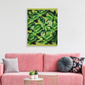 Basil Plant Fotopatroon Verpakt canvas Afdruk (Insitu (Woonkamer))