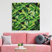 Basil Plant Fotopatroon Verpakt canvas Afdruk (Insitu (Woonkamer))
