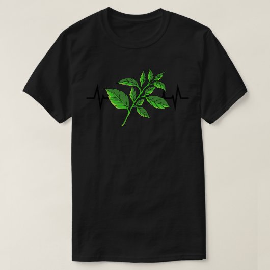 Basil Plant hartslag T-shirt (Design voorkant)