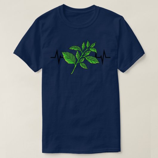 Basil Plant hartslag T-shirt (Design voorkant)