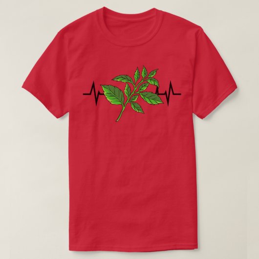 Basil Plant hartslag T-shirt (Design voorkant)