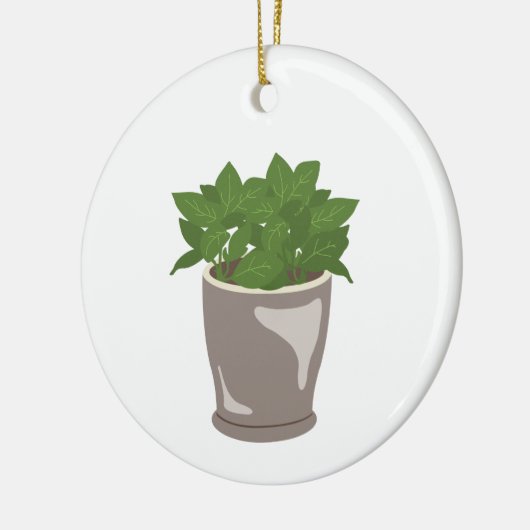 Basil-Plant Keramisch Ornament (Links)