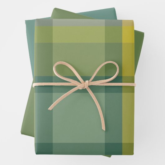 Basil & Sage Wrapping Paper Flat Sheet Set of 3 (In situ)