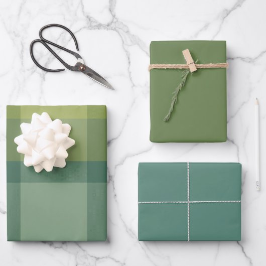 Basil & Sage Wrapping Paper Flat Sheet Set of 3 (Voorkant)