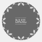 Basil Spice Jar Sticker Labels (Voorkant)