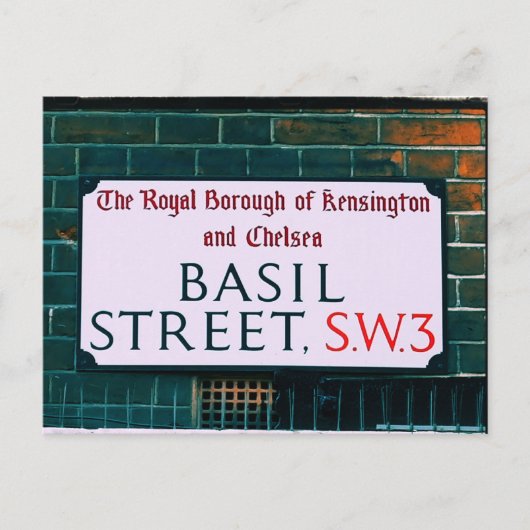 Basil Street - Kensington & Chelsea Briefkaart (Voorkant)