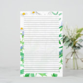Basil Thyme Herbs Lined Stationery Letter (Staand voorkant)