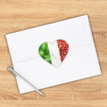 Basil White Marble and Tomato Italian Flag 