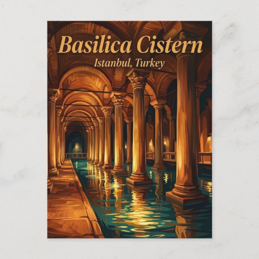 Basilica Cisterne, Istanboel, Marmara Briefkaart (Voorkant)