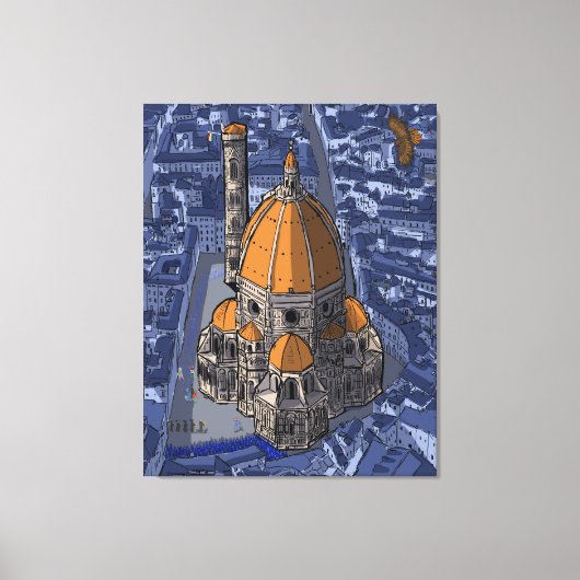 Basilica di San Lorenzo Florence Italië Canvas Afdruk (Voorkant)