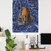 Basilica di San Lorenzo Florence Italië Poster (Thuiskantoor)