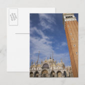 Basilica en Bell Tower St Mark's Square Venice Briefkaart (Voorkant / Achterkant)