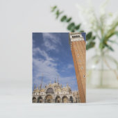 Basilica en Bell Tower St Mark's Square Venice Briefkaart (Staand voorkant)