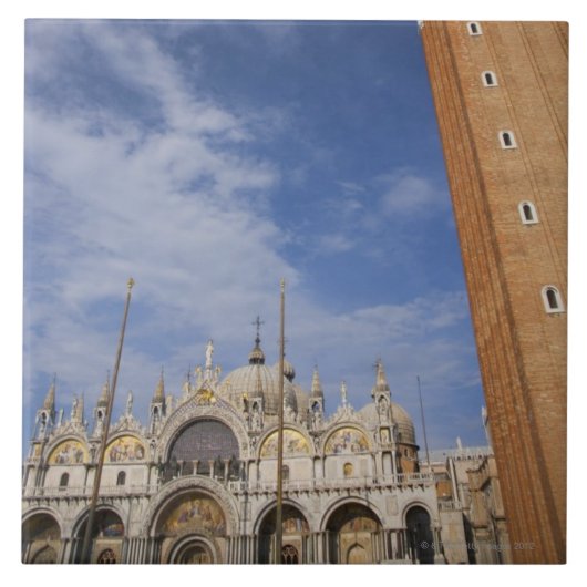 Basilica en Bell Tower St Mark's Square Venice Tegeltje (Voorkant)
