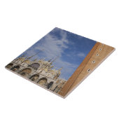 Basilica en Bell Tower St Mark's Square Venice Tegeltje (Zijkant)