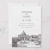 Basilica kathedraal bruiloft Kaart (Voorkant)