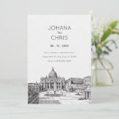 Basilica kathedraal bruiloft Kaart (Staand voorkant)