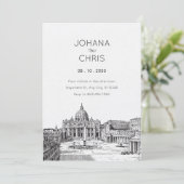  Basilica kathedraal bruiloft Kaart (Staand voorkant)