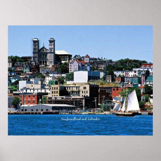 Basilica op de Shoreline in St. John's Poster (Voorkant)