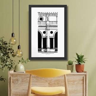 Basilica Palladiana Vicenza Inkschets Poster