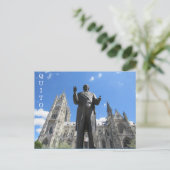 basílica statue quito briefkaart (Staand voorkant)